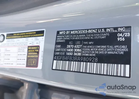 2024 Mercedes-Benz Gle 350 4Matic z USA, uszkodzony, nr VIN 4JGFB4FB3RA980928